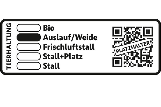 Geplantes Label zur staatlichen Tierhaltungskennzeichnung.