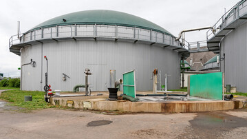 In der Biogasanlage Niederrblingen wird die Substratkomponente HTK ber die Gllevorgrube dem Fermenter zugefhrt.