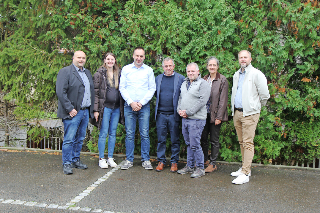 Der 2025 gewählte Vorstand des Geflügelwirtschaftsverbands Thüringen und die Geschäftsführerin (von links): Silvio Schmidt, Olivia Meyer, Ronny Müller, Axel Spindler, Holger Bonsack, Dr. Christine Ahlers, Ludwig Schultz.