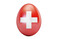 Easter egg with flag of Switzerland, 3D rendering