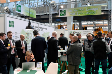 Die International Visitors" Lounge des DLG war ein beliebter Treffpunkt auf der EuroTier 2022.

