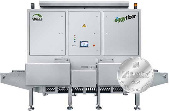 Der eggytizer reduziert mithilfe niederenergetischer Elektronenstrahlung und ohne den Einsatz von Chemikalien die Keimbelastung der Bruteier.