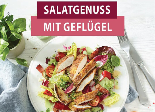 Die Broschre Salatgenuss mit Geflgel prsentiert zehn verschiedene Rezepte.