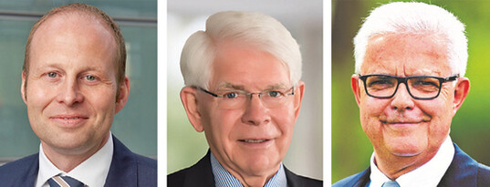 v.l.: Stefan Teepker, BVH-Vorsitzender, Paul-Heinz Wesjohann, BVG-Vorsitzender, Friedrich-Otto Ripke, ZDG-Prsident