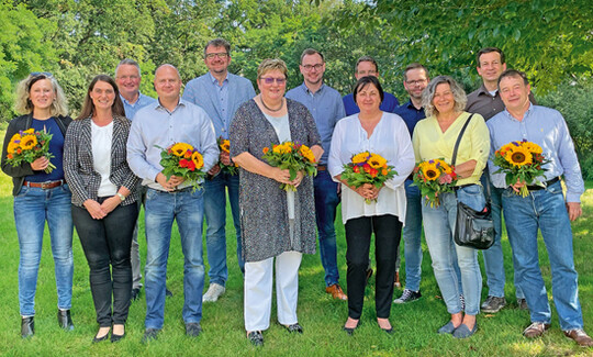 Das engagierte Team in Brandenburg: Der Vorstand des GWV
mit Geschftsfhrerin Dr. Katharina Standke (2. v. l).    