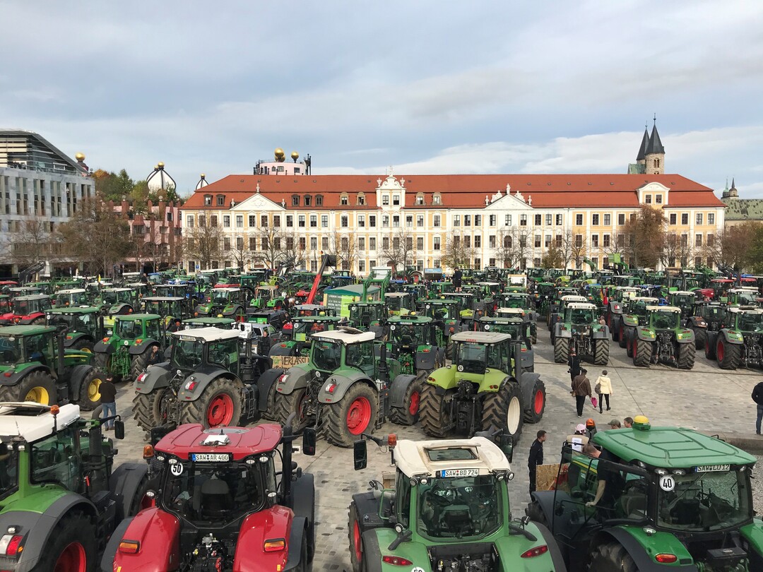 Bauerndemo in Magdeburg.