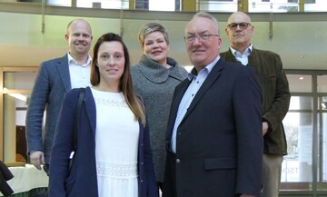 Der Vorstand des BBG v. l. n. r.: Franz Nobis,Nicole Hftman, Iris Tapphorn, Lorenz Eskildsen (Vorsitzender) und Thomas vonGuionneau (Stellvertreter).