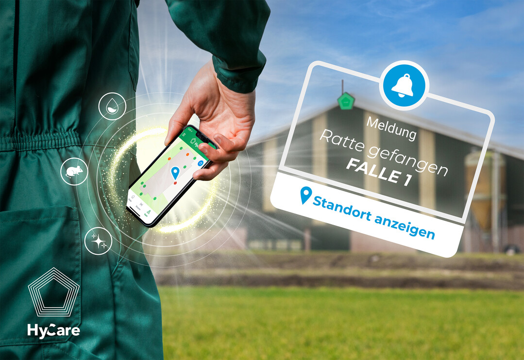 Die App überwacht 24/7 die Beobachtungspunkte und Fallen auf dem Betrieb und meldet, wenn eine Falle ausgelöst hat.