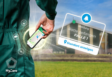 Die App überwacht 24/7 die Beobachtungspunkte und Fallen auf dem Betrieb und meldet, wenn eine Falle ausgelöst hat.