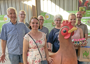 Aussteller, Veranstalter und Presse freuten sich ber die gelungene Messe: v. l. Wilhelm Bracht (LWK NRW), Manuel Httecke, Melanie Radtke (VEU), Josef Stegemann (LWK NRW), Jutta van der Linde (BVMG), Pia Niewind (LWK NRW)und Florian Harms (BVMG).
