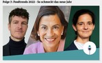 In der Podcast-Folge liefern sich Ernährungswissenschaftlerin Dagmar von Cramm (Mitte), Geflügelexpertin Rita Benölken (re.) und der Journalist Nils Binnberg (li.) eine spannende Debatte über Sinn und Unsinn von Trends.