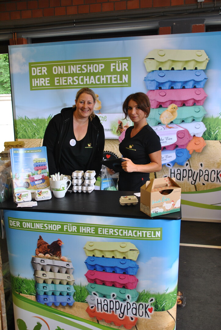 Damit die Eier noch besser ankommen, wurden professionelle Verpackungsalternativen wie bunte Eierschachteln vorgestellt.