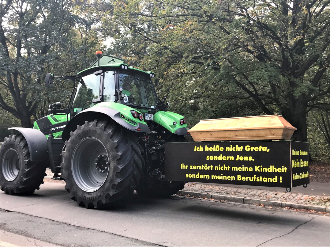 Beitrag eines Landwirts auf dem Weg nach Hannover.