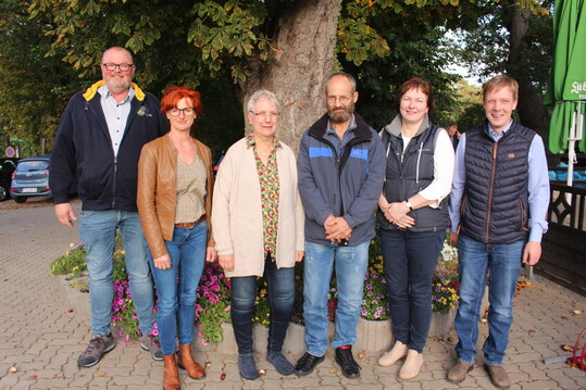Der neue Vorstand des Geflgelwirtschaftsverbandes Mecklenburg-Vorpommern (v.l) Rainer Schmidtfrerick, Diana Albrecht-Schwarz, Marion Dorn, Frank Hempel, Michaela Gielow, Thomas Dasenbrock (nicht auf dem Foto: Thomas Storck, Ursula Boldt und Reno Mller).