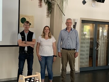 Referenten und Verantwortliche des Seminars vom Netzwerk Fokus Tierwohl (v.l.): Mark Paulmann, Carolin Spies, Heinz Pruisken