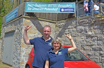 Michael und Sabine Preu von der Gebrder Bcker Putenbrterei aus Wallhausen.