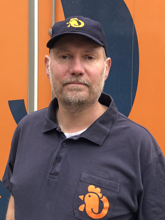 Thorsten Beimborn ist Betreiber eines Schlachtmobils fr Geflgel.