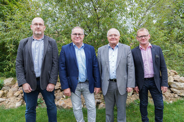 Eingespieltes Vorstandsteam (v.l.): Dr. Dirk Lehmann, Ludwig Schulz, Christian Riedel (Vorsitzender) und Jrgen Weber (stellv. Vorsitzender)  die anderen vier Vorstandsmitglieder waren verhindert.